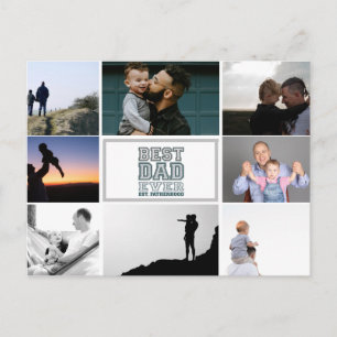 Bester Vater Aller Zeiten Vaterfoto-Collage-Design Postkarte