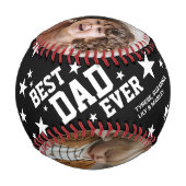 Bester Vater aller Zeiten Vatertag 4 Fotos Baseball (Rückseite)