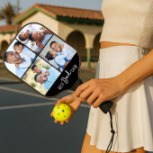 Bester Vater Aller Zeiten Vier-Foto-Collage Pickleball Schläger
