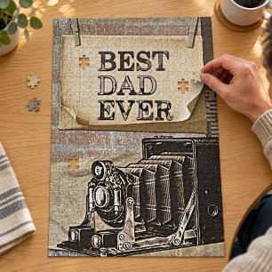 Bester Vater Aller Zeiten Vintage-Kamera Vatertag Puzzle
