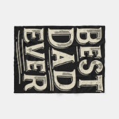 Bester Vater aller Zeiten von Tochter Sohn Geburts Fleecedecke (Vorderseite (Horizontal))