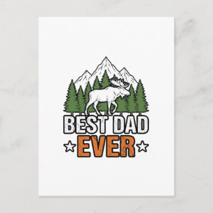 Bester Vater Aller Zeiten Waldkreatur Vintage Vate Postkarte