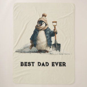 Bester Vater Aller Zeiten Winter Pinguin Design Sherpadecke