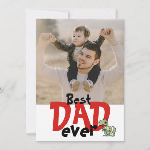 Bester Vater Allerzeit Vatertag Baby Junge Foto Karte