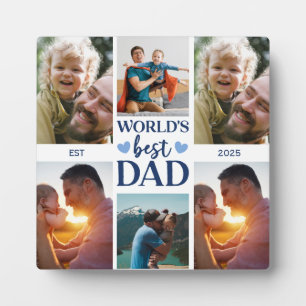 Bester Vater Allerzeit Vatertag-Fotocollage Fotoplatte