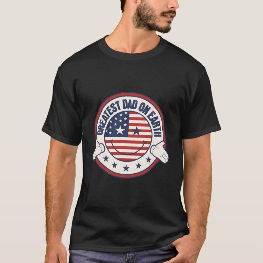 Bester Vater am Eh Patriotic Vaters Day American T-Shirt (Vorderseite)