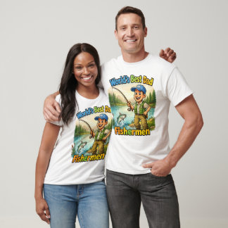 Bester Vater Angler am See Lustige Geschenkidee T-Shirt