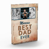 Bester Vater Aquarellbilder Vater 3 FotoCollage Fotoblock (Links)