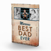 Bester Vater Aquarellbilder Vater 3 FotoCollage Fotoblock (Rechts)