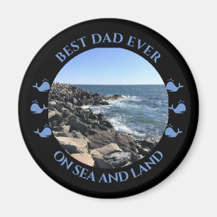Bester Vater Atlantische Ozeanwelle Magnet