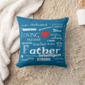 Bester Vater-Attribut-Rotes Herz/personifizieren Kissen (Decke)