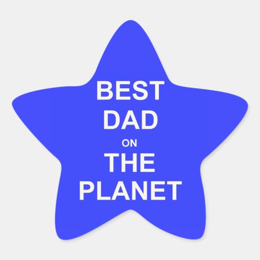 Bester VATER auf der Welt Stern-Aufkleber (Vorderseite)