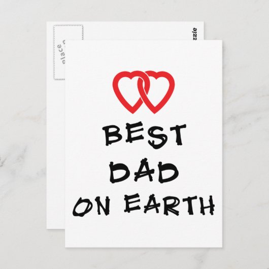 Bester Vater auf Erden-Geschenk Postkarte (Vorne/Hinten)
