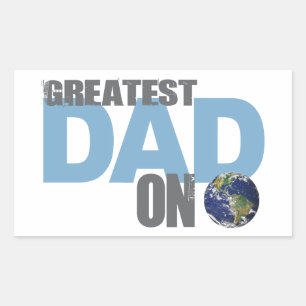 Bester Vater auf Erden Geschenke Rechteckiger Aufkleber