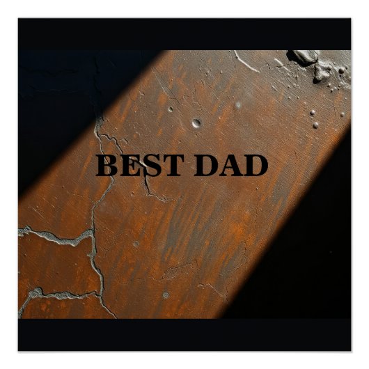 Bester Vater auf Holzuntergrund Poster (Vorderseite)