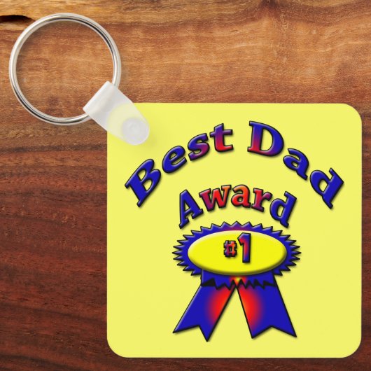 Bester Vater Award # 1 Vater Schlüsselanhänger (Vorderseite)