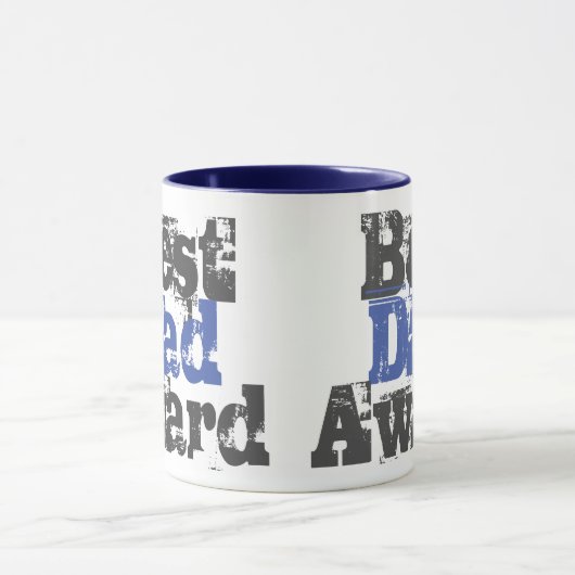 Bester Vater Award in Blau und Grau Tasse (Zentrum)