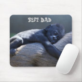 Bester Vater, Babyaffe, der Vatiaffen umarmt Mousepad (Mit Mouse)