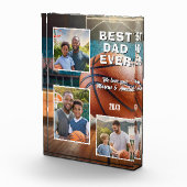 Bester Vater Basketball 3 Fotos Kindertagesblock (Rechts)