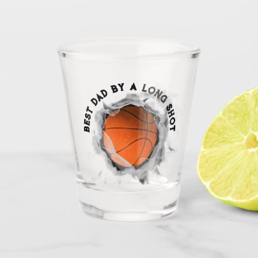 Bester Vater Basketball Schnapsglas (Vorderseite)