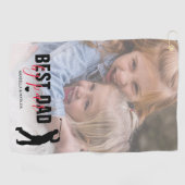 Bester Vater bei Par Vatertag Foto Handtuch (Horizontal)