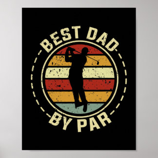 Bester Vater bei Par Vatertag Golf Golfspielen Fun Poster