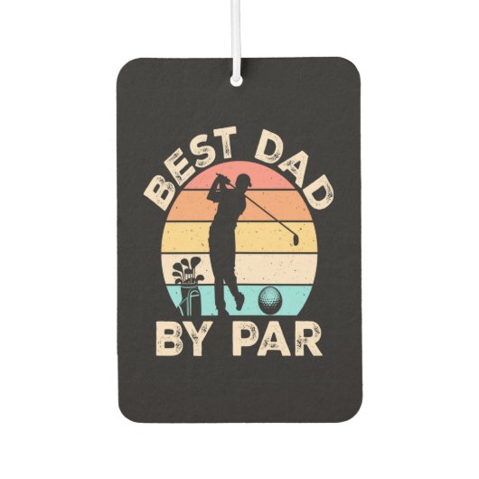 Bester Vater beim Par Golfing Autolufterfrischer (Vorderseite)