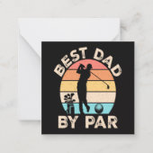 Bester Vater beim Par Golfing Mitteilungskarte (Vorderseite)