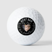 Bester Vater, benutzerdefinierter Name, Kinderfoto Golfball (Vorderseite)