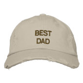 Bester Vater besticktes Chino Twill Cap Bestickte Kappe (Vorderseite)