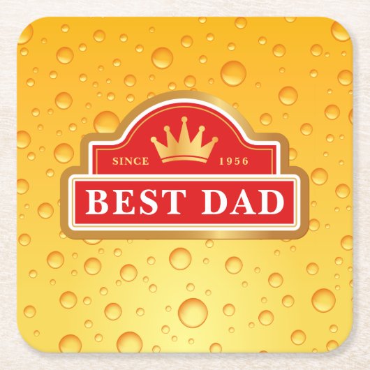 Bester Vater Biermatte Rechteckiger Pappuntersetzer (Vorderseite)
