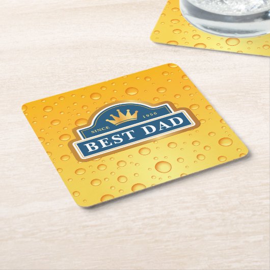 Bester Vater Biermatte Rechteckiger Pappuntersetzer (angewinkelt)