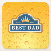 Bester Vater Biermatte Rechteckiger Pappuntersetzer (Vorderseite)
