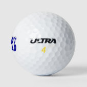 Bester Vater Blau 3D-Text Golfball (Logo)