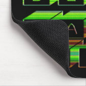 Bester Vater Blockiert Text grün und braun Mousepad (Ecke)