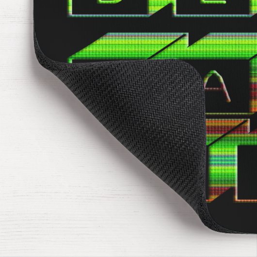 Bester Vater Blockiert Text grün und braun Mousepad (Ecke)