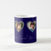Bester Vater Blue Hearts Vier Kinder Foto Collage Kaffeetasse (Mittel)