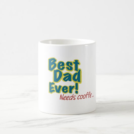 Bester Vater Braucht Kaffee Kaffeetasse (Mittel)