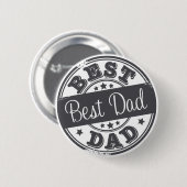 Bester Vater - Briefmarke aus Kautschuk - Button (Vorne & Hinten)