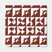 Bester Vater Brown Red Pattern Magnet (Vorne)