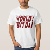 Bester Vater burgundy 3d Text T-Shirt (Vorderseite)