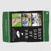 BESTER VATER BY PAR 3 FotoCollage Personalisiert Golfhandtuch (Horizontal)