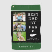 BESTER VATER BY PAR 3 FotoCollage Personalisiert Golfhandtuch (Vorderseite)