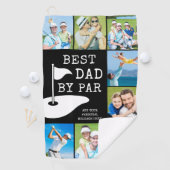 BESTER VATER BY PAR 8 Foto Collage Personalisierte Golfhandtuch (Insitu)