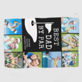 BESTER VATER BY PAR 8 Foto Collage Personalisierte Golfhandtuch (Horizontal)