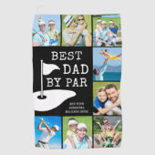 BESTER VATER BY PAR 8 Foto Collage Personalisierte Golfhandtuch (Vorderseite)