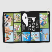BESTER VATER BY PAR 9 FotoCollage Personalisiert Golfhandtuch (Horizontal)