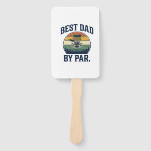 Bester Vater By Par Disc Golf Vintage-Sunset-Desig Fächer