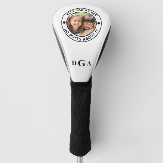 BESTER VATER BY PAR Foto Monogram Funny Golf Headcover (Vorderseite)