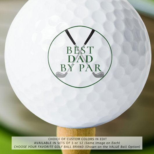 BESTER VATER BY PAR Funny Green Golf Clubs Golfball
